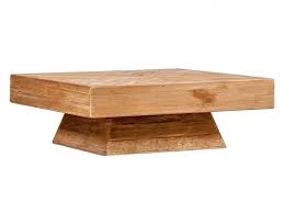 Low Square Solid Wood Coffee Table