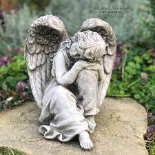 Sleeping Angel Memorial Hand Cast Stone