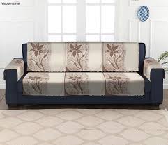 cream jacquard velvet 5 seater sofa
