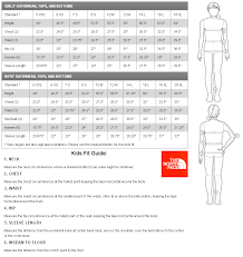 the north face size chart youth