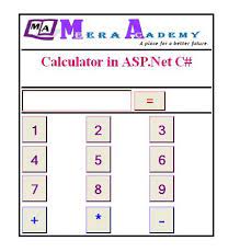 create simple calculator in asp net with c