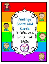 Feelings Chart And Cards In Color And Black And White