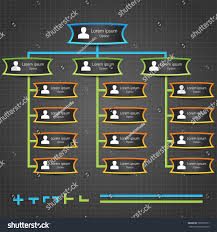 Rectangle Organization Chart Infographics People Icon Stock