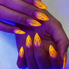 freaky glow in the dark nail designs