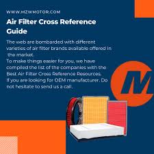 air filter cross reference guide mzw