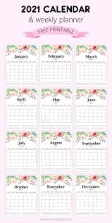 Ein solcher familienplaner leistet wertvolle dienste und hängt mittlerweile in nahezu jeder. Free Printable Calendar 2021 In Pdf Beautiful Florals With Notes Desain Kalender Kartu Kertas Kalender