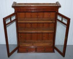 hardwood wall bookcase or cabinet with