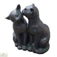 Two Cats Garden Ornament The Home