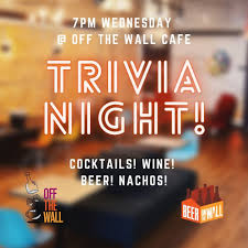 It's like the trivia that plays before the movie starts at the theater, but waaaaaaay longer. Trivia Night Off The Wall