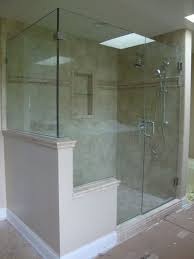 Shower Half Wall Glass Enclosure