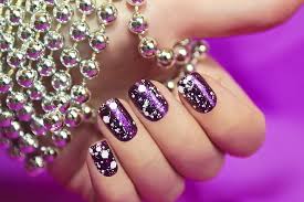 hands nails finger manicure purple