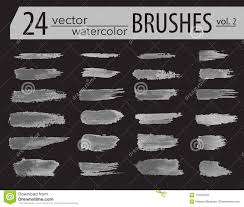 Brushes Set Of Dry Ink Paint Grunge Textured Artistic