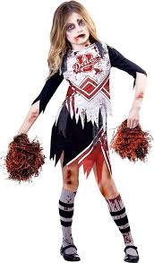 childs zombie cheerleader fancy dress