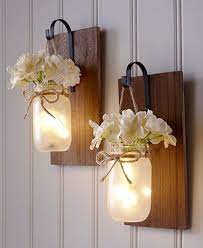 this hanging mason jar sconce has a