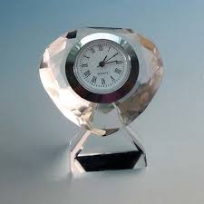 Small Gifts Heart Shaped Glass Clock