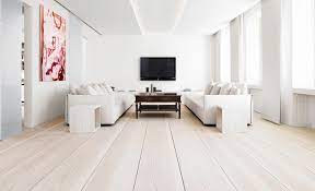 white wooden flooring interior design