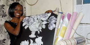 Wallpaper prices range from from Ks 800 per half a meter by 10 meters rolls. 