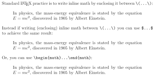 mathematical expressions overleaf
