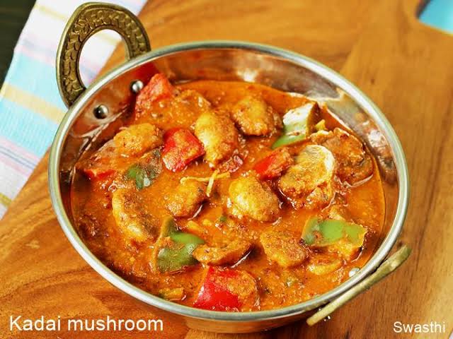 Kadhai Mushroom Curry 