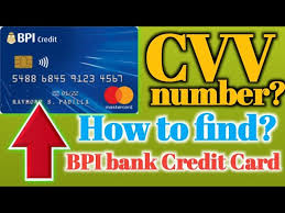 find cvv number of bpi credit card