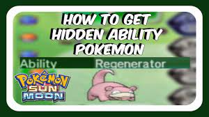 How To Obtain Hidden Ability Pokemon - Pokemon Sun and Moon - YouTube