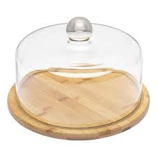 Promo Glass Cover Serving Tray Cake