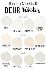 best behr white paint colors for