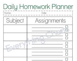 Homework Chart Templates Jasonkellyphoto Co