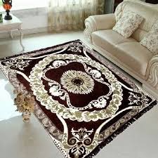 silk embroidered indian designer carpet