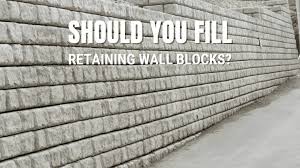Should You Fill Retaining Wall Blocks