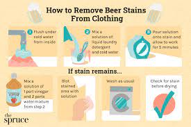 how to remove beer stains from clothing