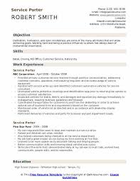 Download free resume templates for microsoft word. Service Porter Resume Samples Qwikresume
