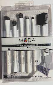 moda pro makeup brushes 7pc eye flip