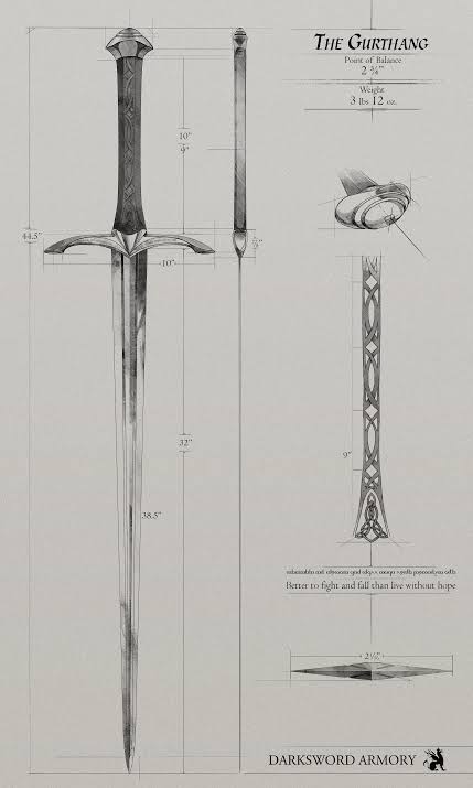 The architecture of the black blade, Gurthang (reforged from Anglachel), AI generated