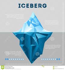 Information Poster Design With Iceberg Stock Vector