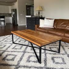 Large Coffee Table Industrial Wood And