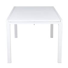 White Kos Extendable Outdoor Dining Table