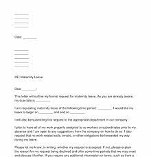 letter requesting maternity leave