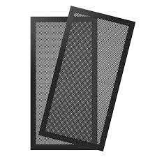 The mesh is available in large sheet form and is relatively cheap. Moko 120 240mm Dust Filter For Computer Cooler Fan 2 Pack Magnetic Frame Pc Fan Dust Mesh Pc Cooler Filter Dustproof Pvc Cover Computer Fan Grills Black Buy Online In