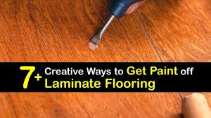 get paint off laminate flooring
