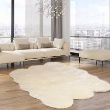 | xxxl huge 130cm british cream and brown wolftip sheepskin rug a+++. Faux Fur Rugs Popsugar Home