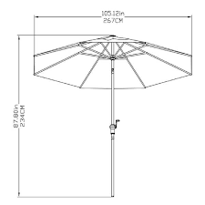 Hampton Bay 9 Ft Aluminum Market Crank