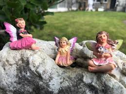 Set Of Three Miniature Fairy Figurines