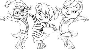 Chipmunks are the cutest most adorable little rodents there ever were. Alvin And The Chipmunks Chipettes Coloring Pages Coloring And Drawing