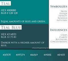 color teal meaning psychology