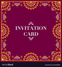 indian wedding invitation card template