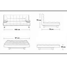 180x97 cm faux leather sofa bed