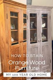 how to stain orange wood furniture my