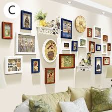 solid wood picture frame set wall
