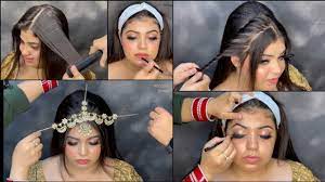 full bridal makeup hairstyle tutorial
